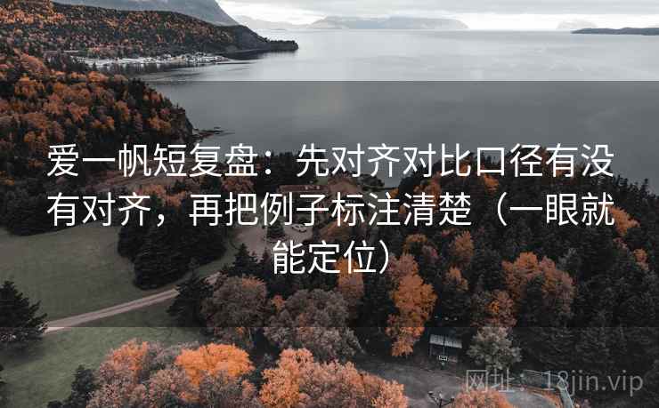 爱一帆短复盘：先对齐对比口径有没有对齐，再把例子标注清楚（一眼就能定位）